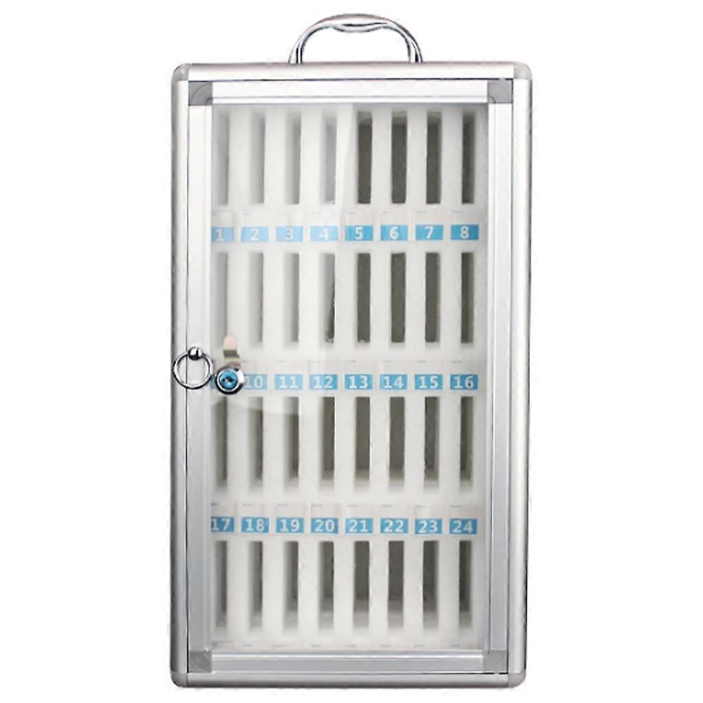 Cell Phone Storage Locker with Secure Locking System, Wall Mounted MultiDevice Cabinet for Office