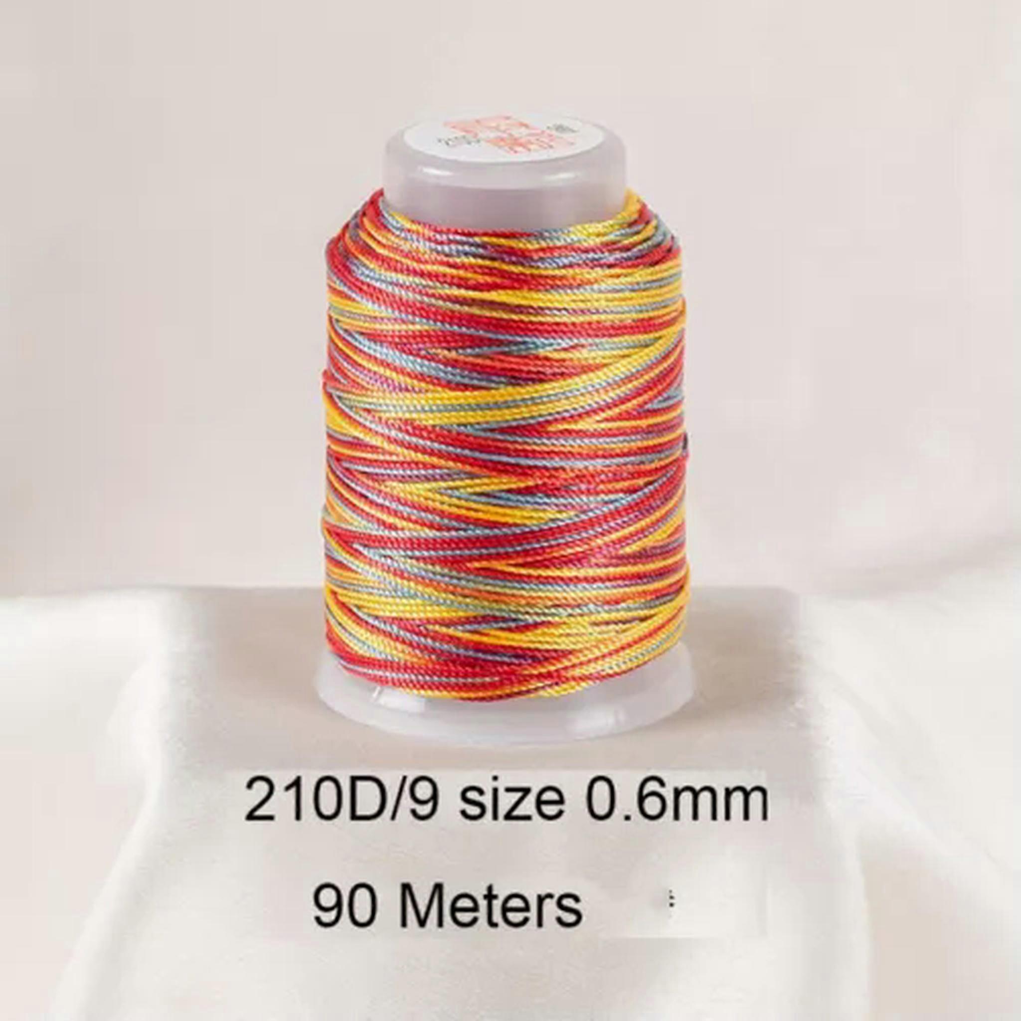 One Spool Variegated Polyester Sewing Embroidery Thread String 210D/9-3#