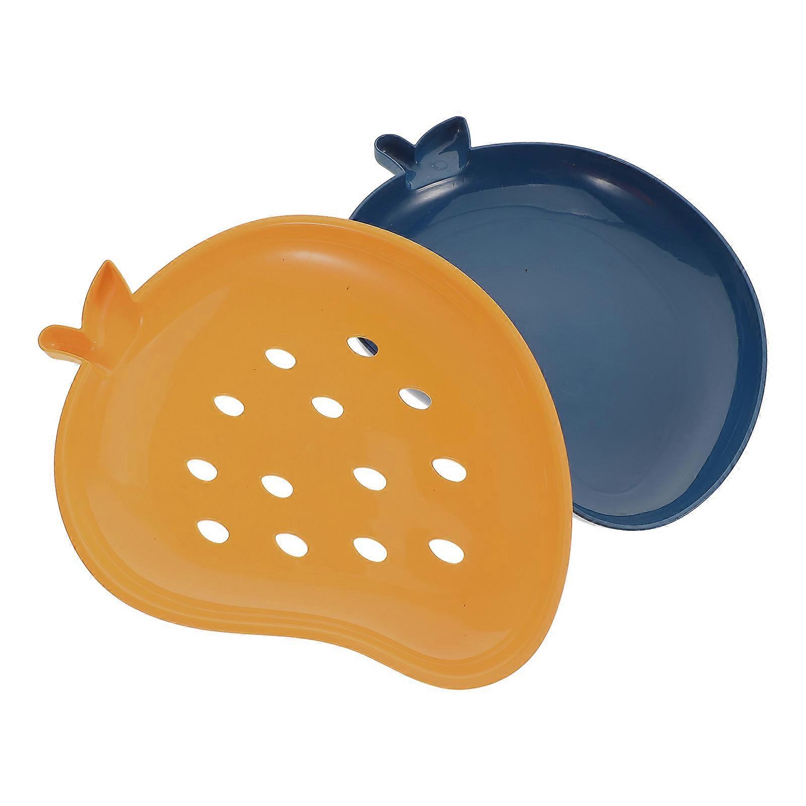 Assorted Color Kitchen Fruit Draining Basket with Dual Layer Strainer