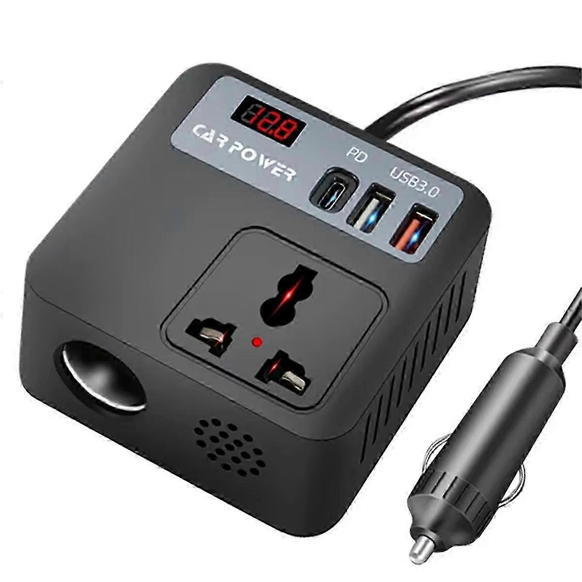 Multi-Function 24V DC to 220V AC Car Inverter for Vehicles