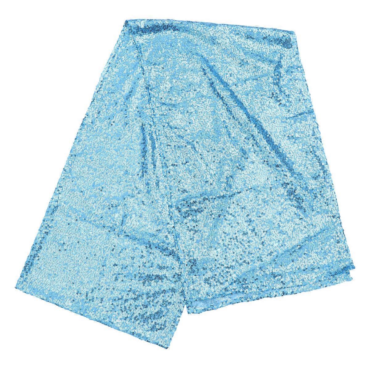 Sequin Table Runner Elegant Tablecloth for Party Use Blue Table Covers