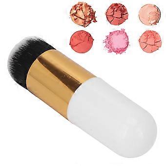 Brocha para base de maquillaje de uso diario, brocha cosmética de punta plana con cerdas suaves, densas y sedosas y tacto suave, brocha de maquillaje profesional para