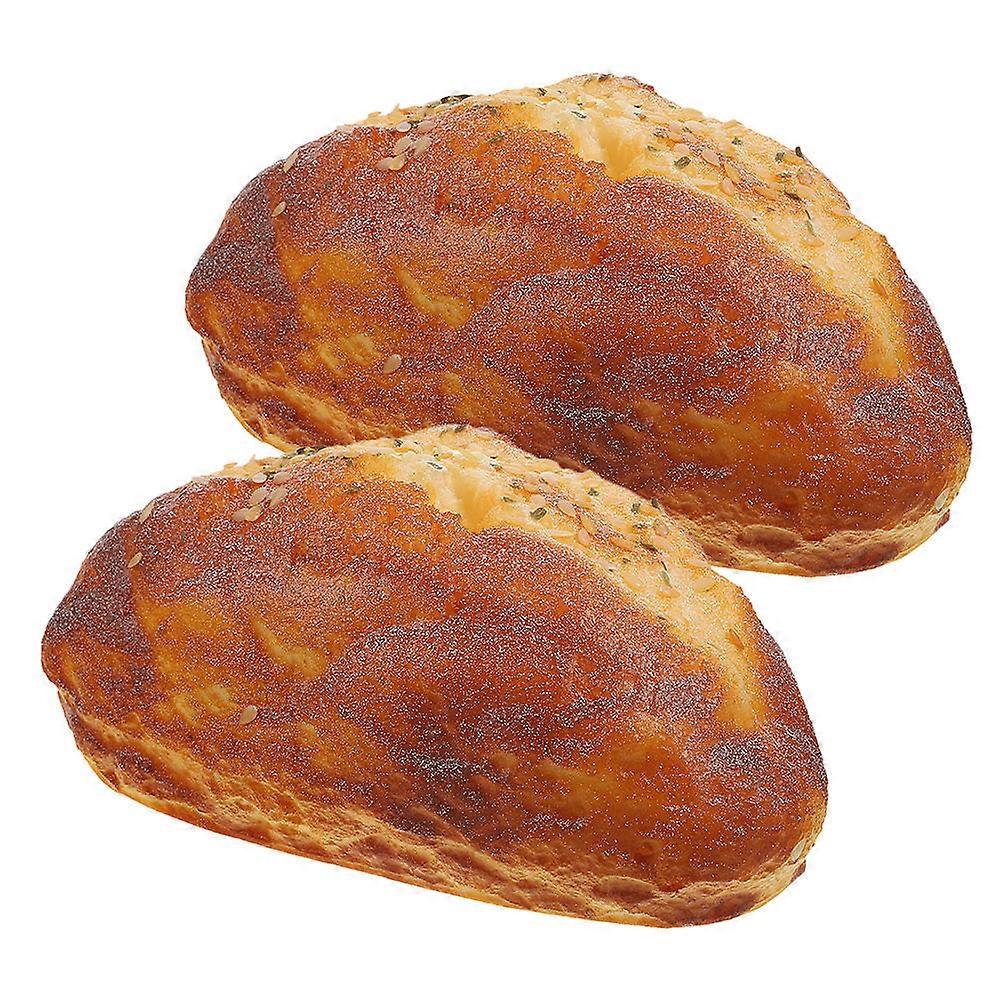 Simulation Artificial Bread Faux Bread Model for Display Use 2Pcs