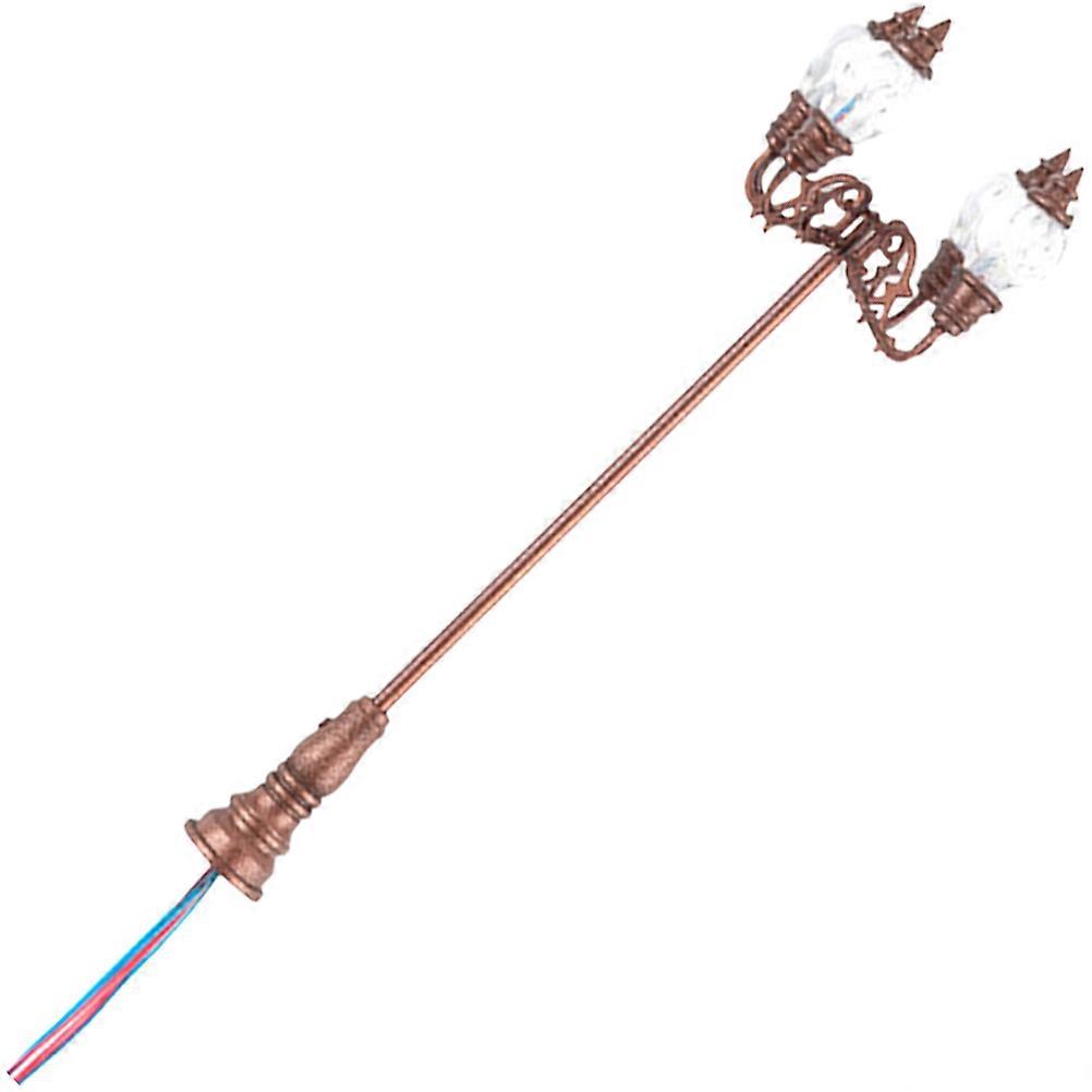 Mini Street Light Model Yard Lights for Decoration Set 2Pcs DIY