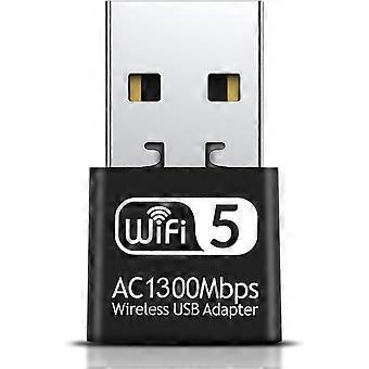Adattatore WiFi USB da 1300 Mbps per PC - Adattatore di rete wireless di dimensioni ridotte per computer desktop