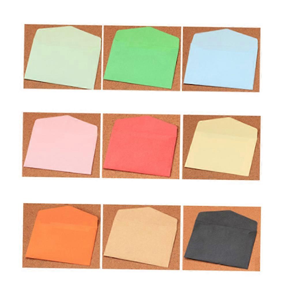 Small Envelope Set for Storing Use 100Pcs Assorted Color Envelopes