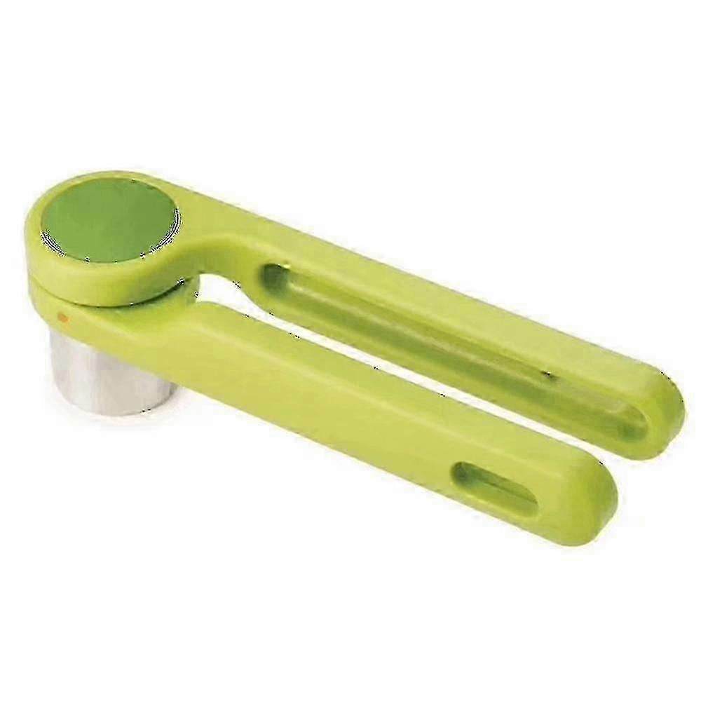 Ergonomic stainless steel garlic press for the kitchen