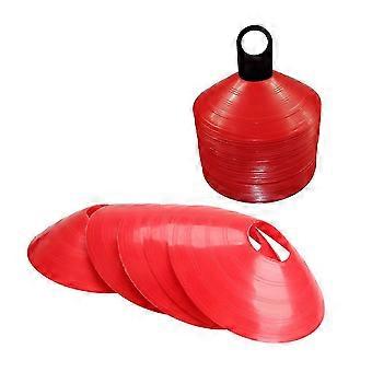 Cônes de marquage pour l'entraînement de football, pour exercices d'agilité, lot de 12 disques rouges