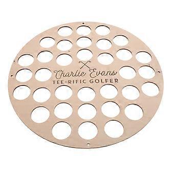 Golf Ball Display Case: 34 Hole Wall Mount Display Golf Balls Office Tabletop Decor For Sport Collector Accessories For Men