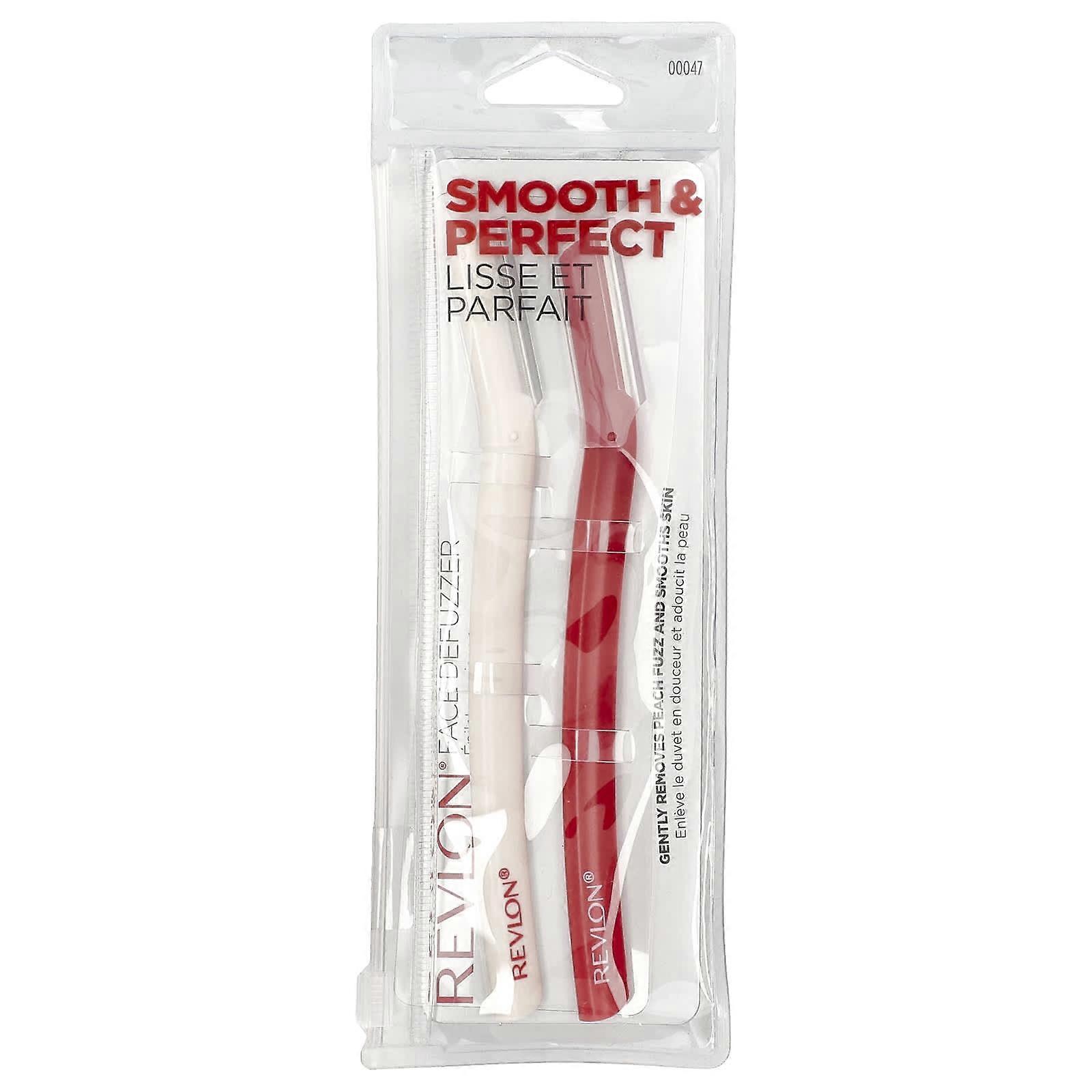 Revlon, Face Defuzzer, Smooth & Perfect, 2 Count, 3-Pack