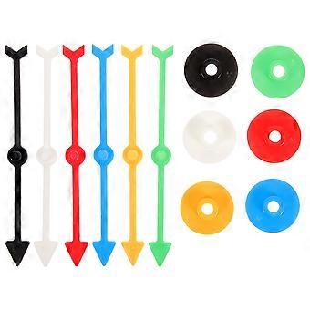 6pcs Interactive Game Arrow Spinners Colorful Plastic Game Spinners Multi-functional Board Game Spinners