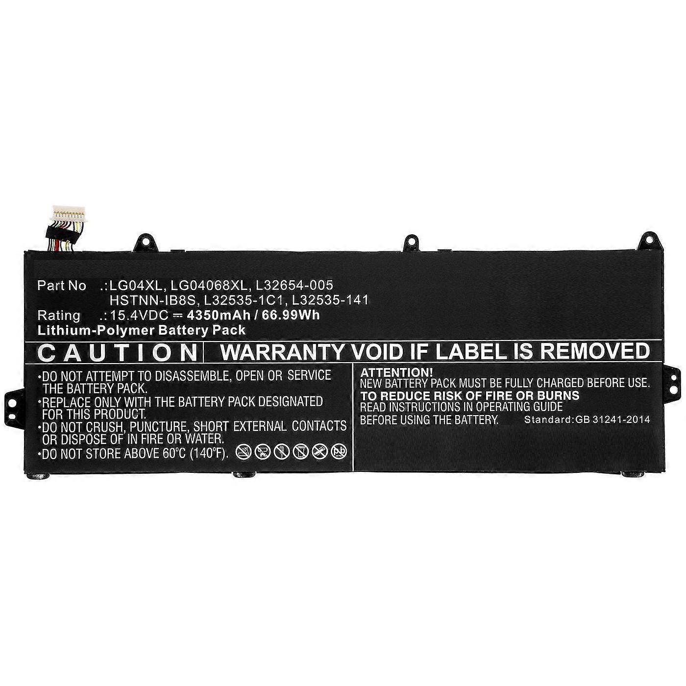 15.4V 4350mah 66.99wh Li-pol
