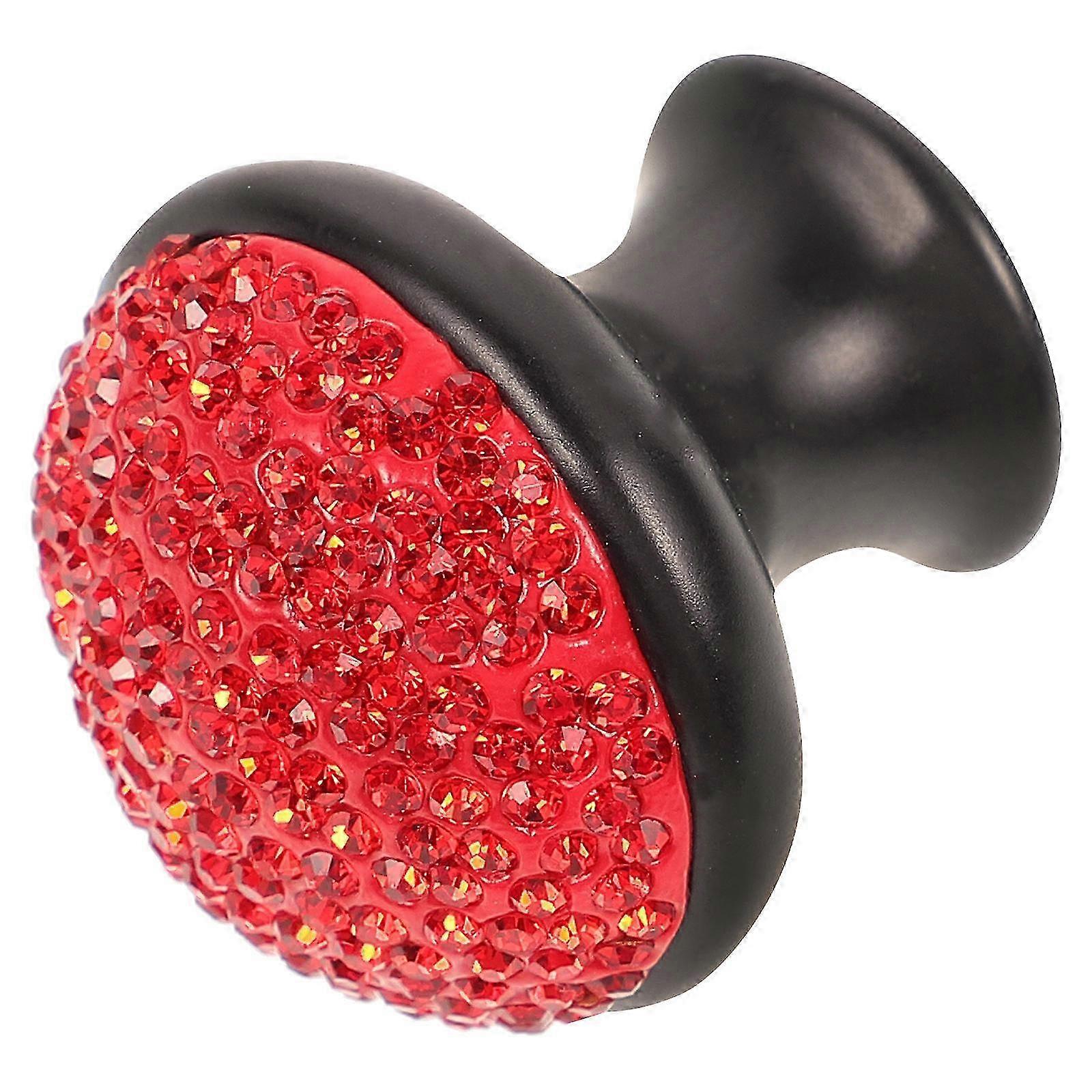 Rhinestone Mushroom Pull Handle Aluminum Alloy Door Knobs Creative Red