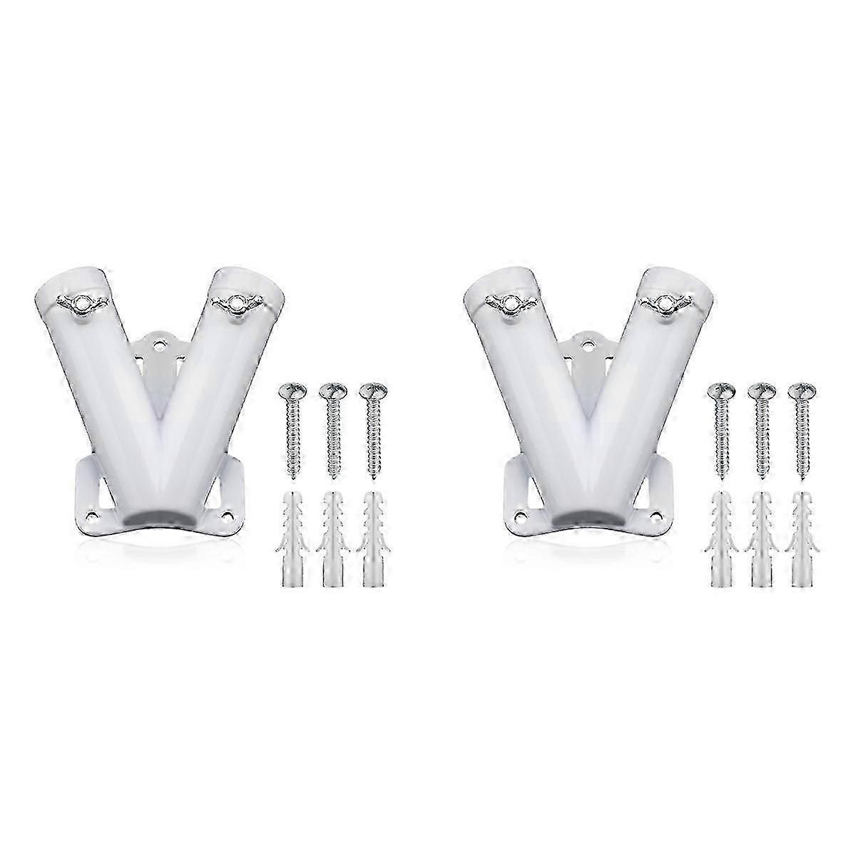 2026 Suitable Double FlagPole Bracket Holder, V Shape Flagpole Wall Mount Bracket