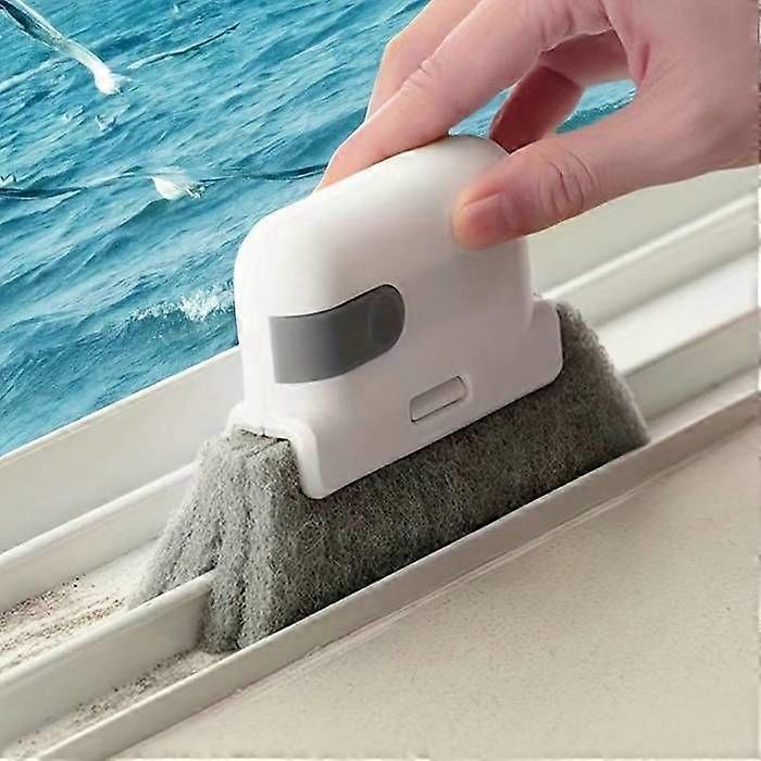 Window groove and frame cleaning brush