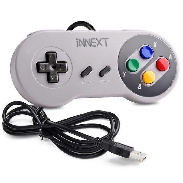 2pcs USB Gamepad Wired Super sensitive Game Controller Classic SNES Joypad compatible withRaspberry Pi game Windows PC computer joystick