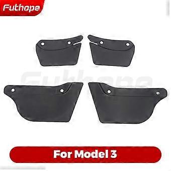 Futhope 4PCS TPE Mudflaps For Tesla Model 3 Model Y 2020~2023 Mud Flaps Anti-sludge Replacement Splash Protector Fender
