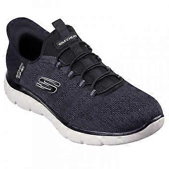 Skechers Mens Summits Key Pace Mesh Slip-In Flat Trainers