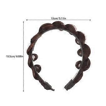Synthetic Hair Braid Headband Hairpin for Women Wig Headband for Makeup Perfect for Daily or Special Occasions  Brown