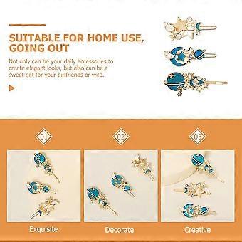 3pcs Girls Moon Star Hair Pin decorativi capelli clip laterali Hollow Bang Hairpins