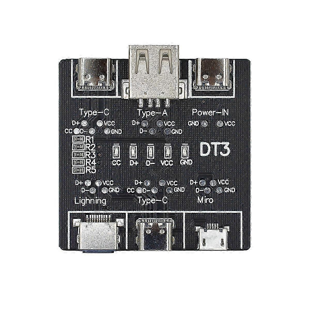 USB Data Cable On-Off Detection Board for Micro-Type Type-C Port DT3 USB Cable Tester Fast Detection