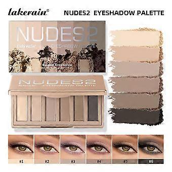 Eyeshadow Palette 6 Shades Mini Makeup Palette, Matte Micro Shimmer Soft Powder Easy Blending Neutral Tone Eye Cosmetic Box