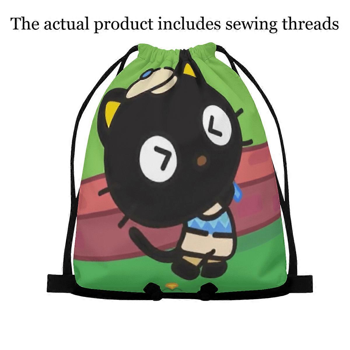Cute Chococat Sanrio Eru Multi Size Double Side Printing Drawstring Backpack - Bulk Storage Solution for Organized Space-Pqasd