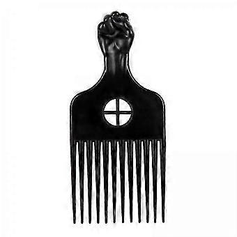 2-4 Pack Black Fist Hair Comb for Curly Hair, Rotatable Handle, Professional Styling Tool