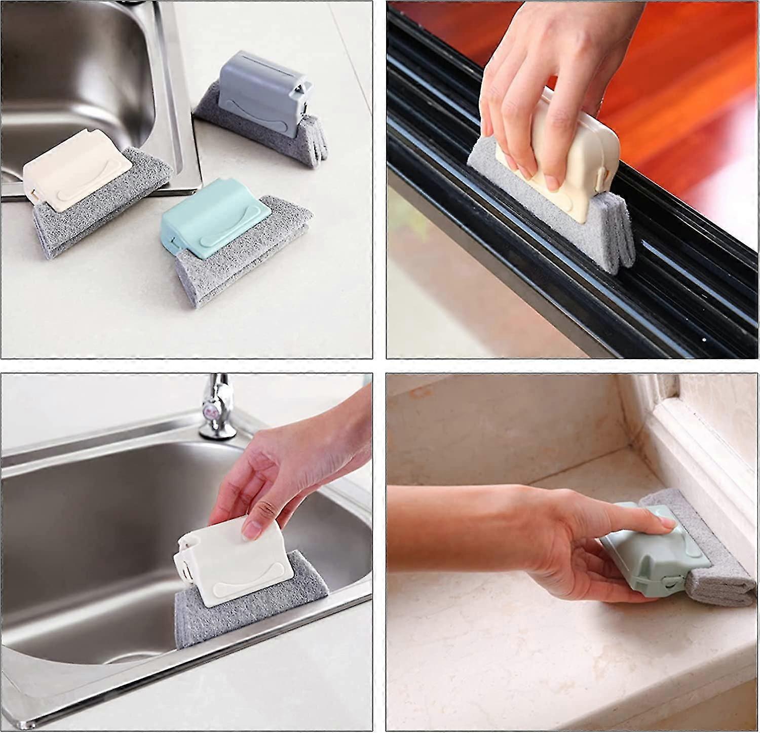 3pcs Creative Window Groove Cleaning Brush,portable