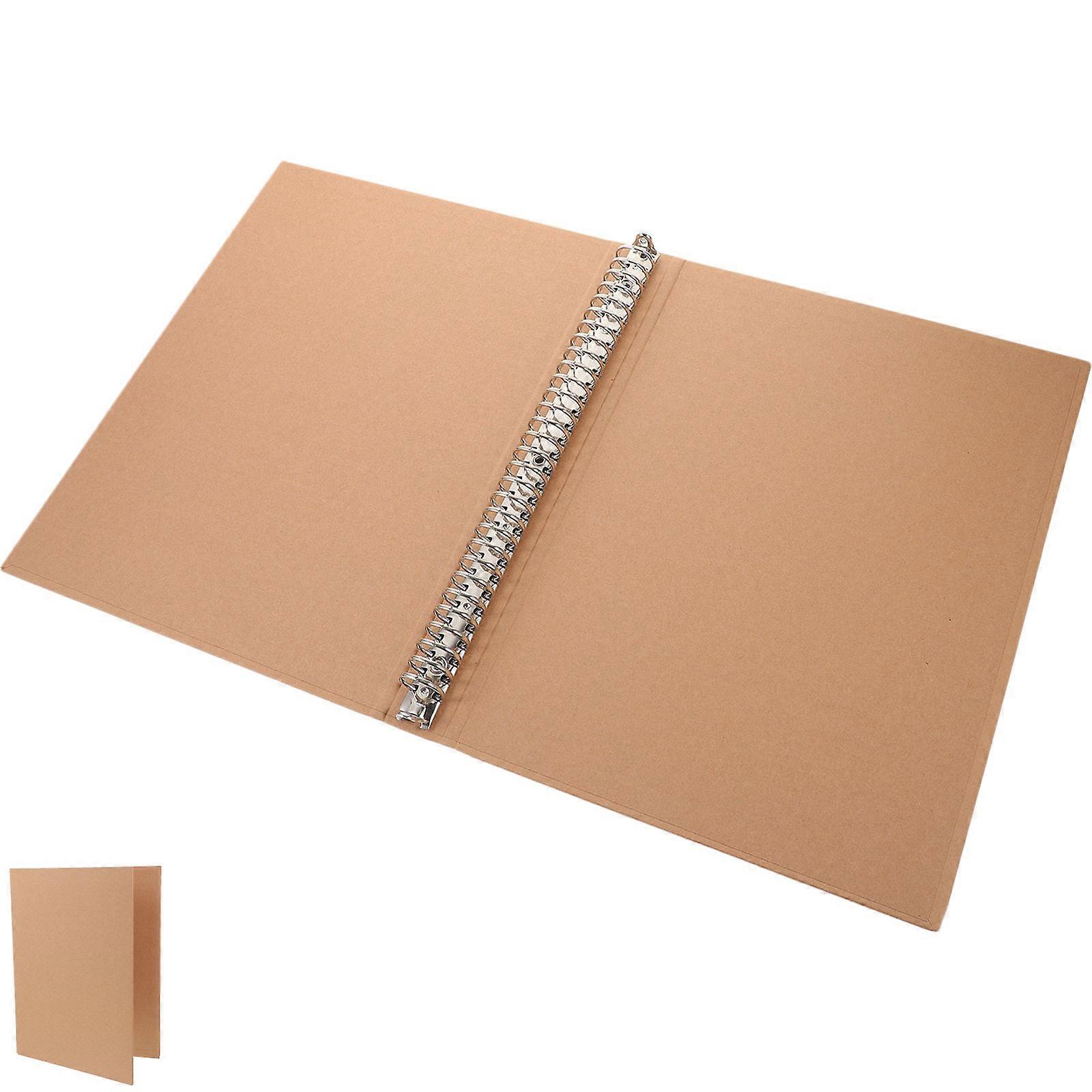 Binder Cover Ring Binder Notebook Binder Cover Kraft Paper Binder Reusable Notebook Shell