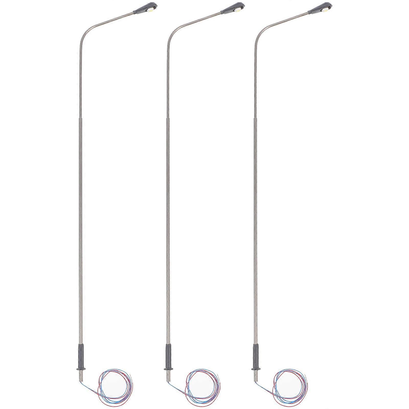 Simulated Streetlight LED Light Model for Micro Landscape Decor 3Pcs