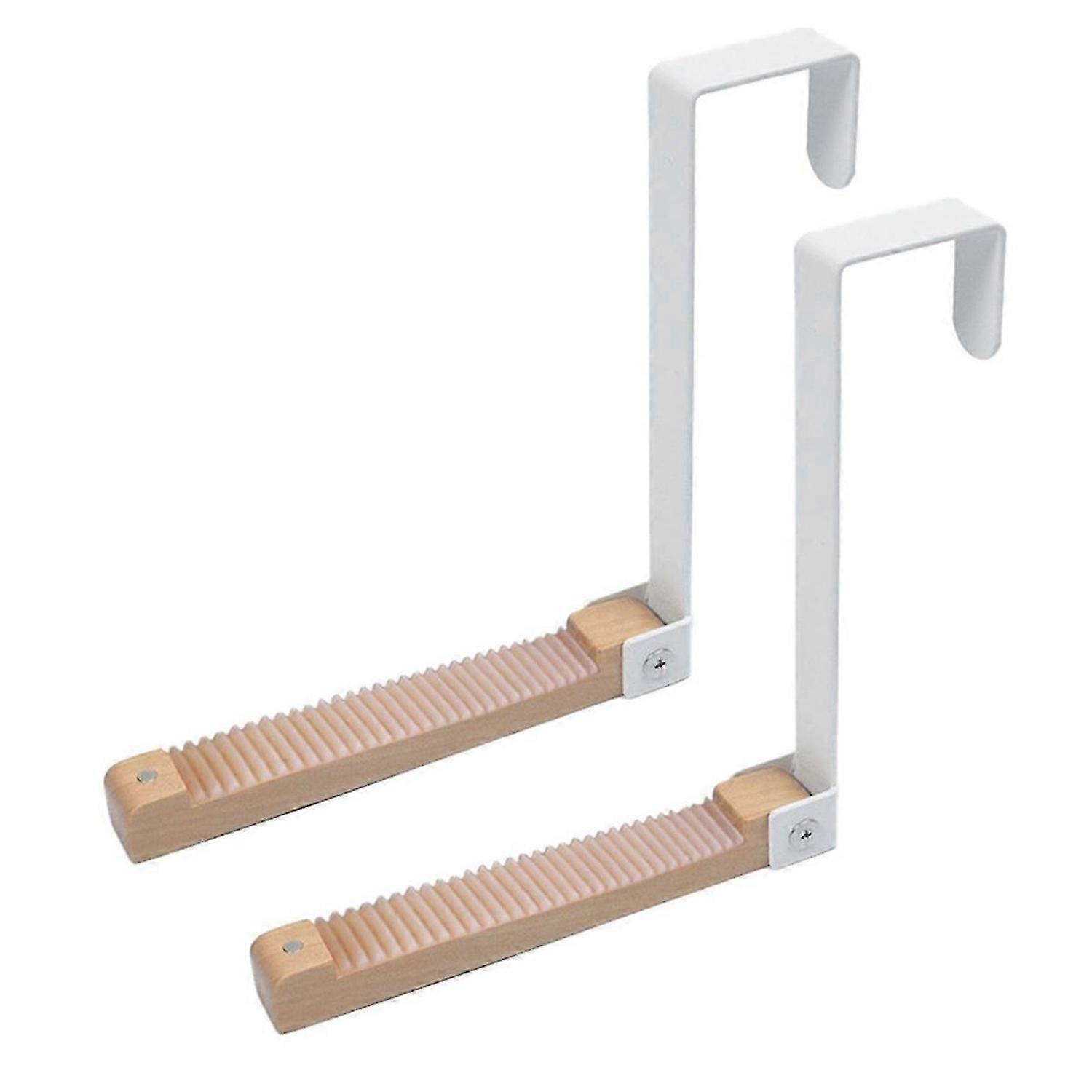 2 Pack over Door Drying Rack, Foldable over Door Hanger White