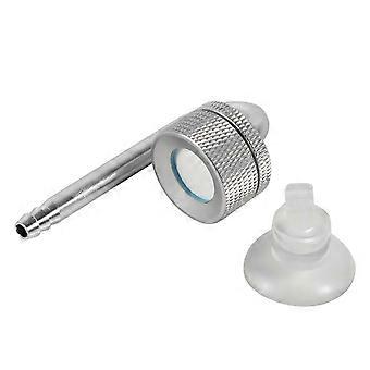 Aluminiumlegierung Kohlendioxid-Diffusor Zerstäuber Aquariumbedarf Aquariumausrüstung Silber
