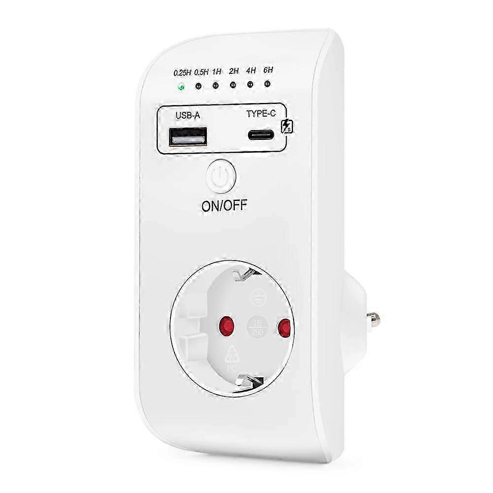 USB Type-C Timer Switch Digital Countdown Charging Timing Socket Kitchen Appliance Electronic Time Control 16A EU Plug