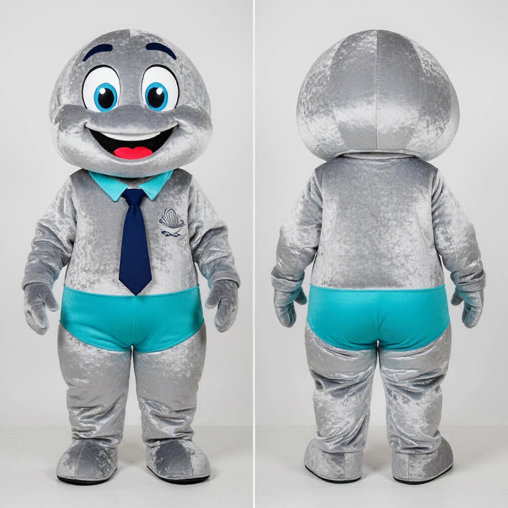 MASTICOT Silver Broad Smiling Clam Chowder Mascot