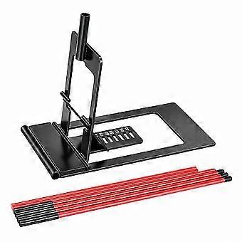 Golf Alignment Sticks Holder, Adjustable Angle Golf Training Aid, Weighted Swing Trainer with Metal Sticks