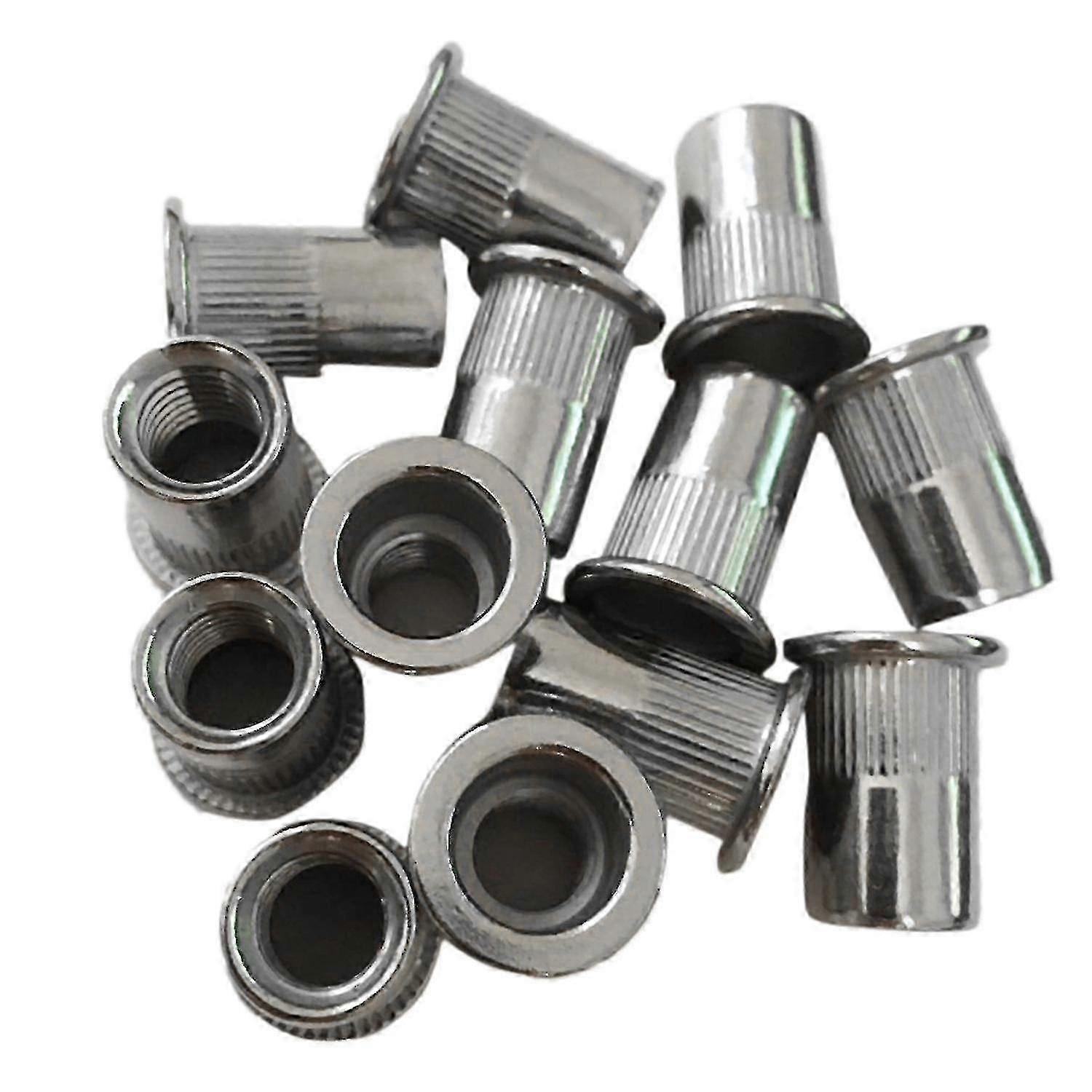 30pcs M8 Rivet Nuts Less Steel Threaded Rivet Insert Nuts M8-1.25mm
