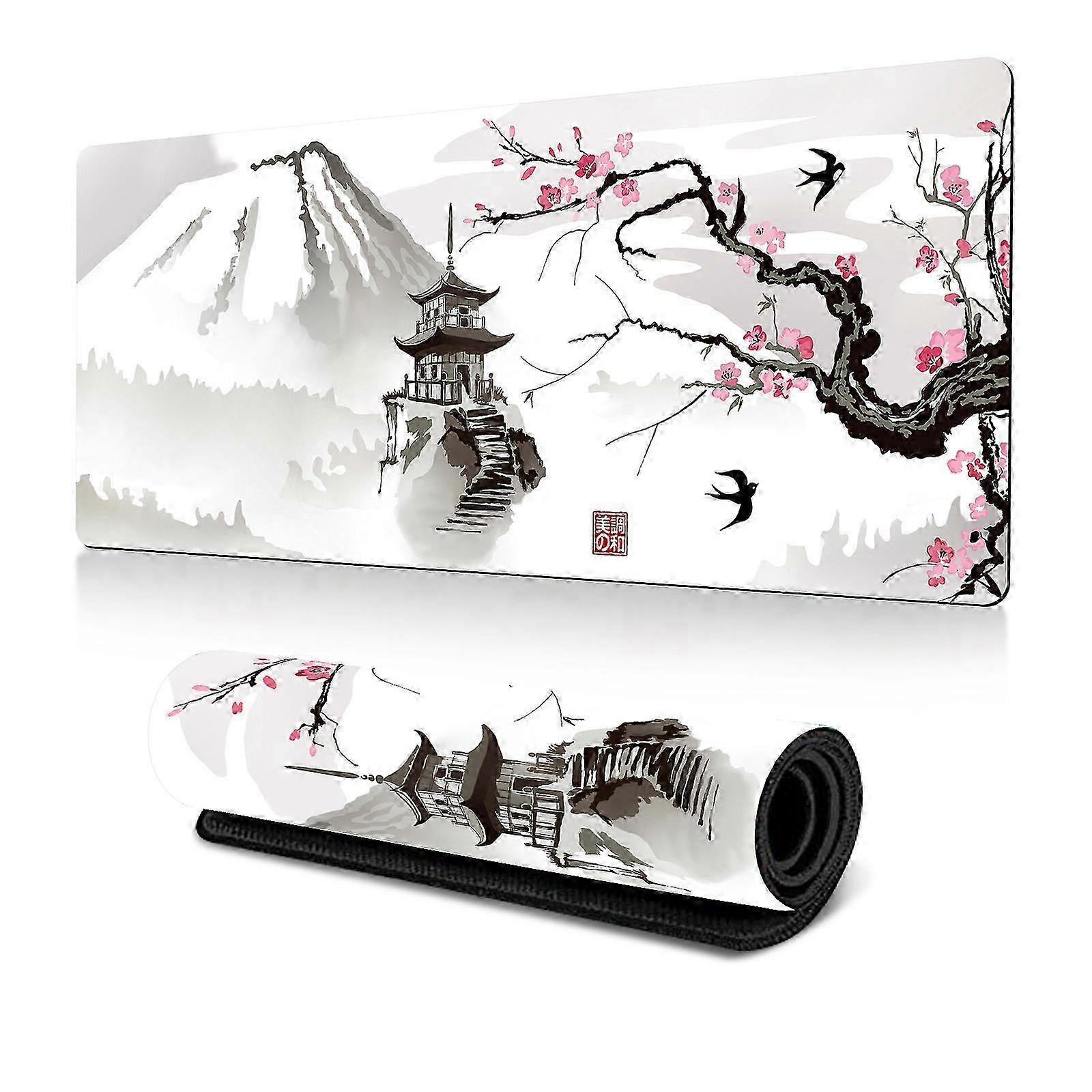 Extra Large Stitched Cherry Blossom Mouse Pad