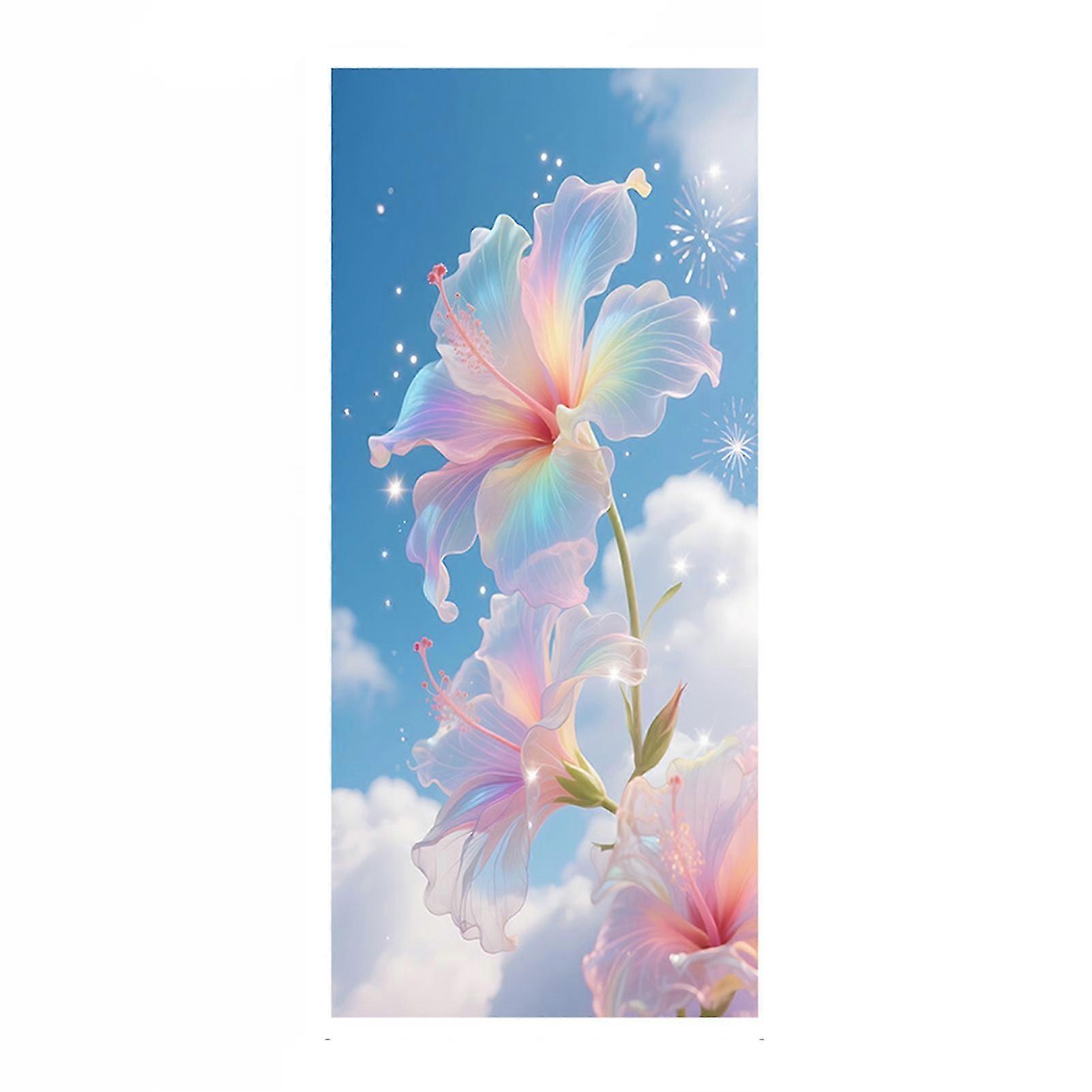Large Floral Static Cling Window Decal