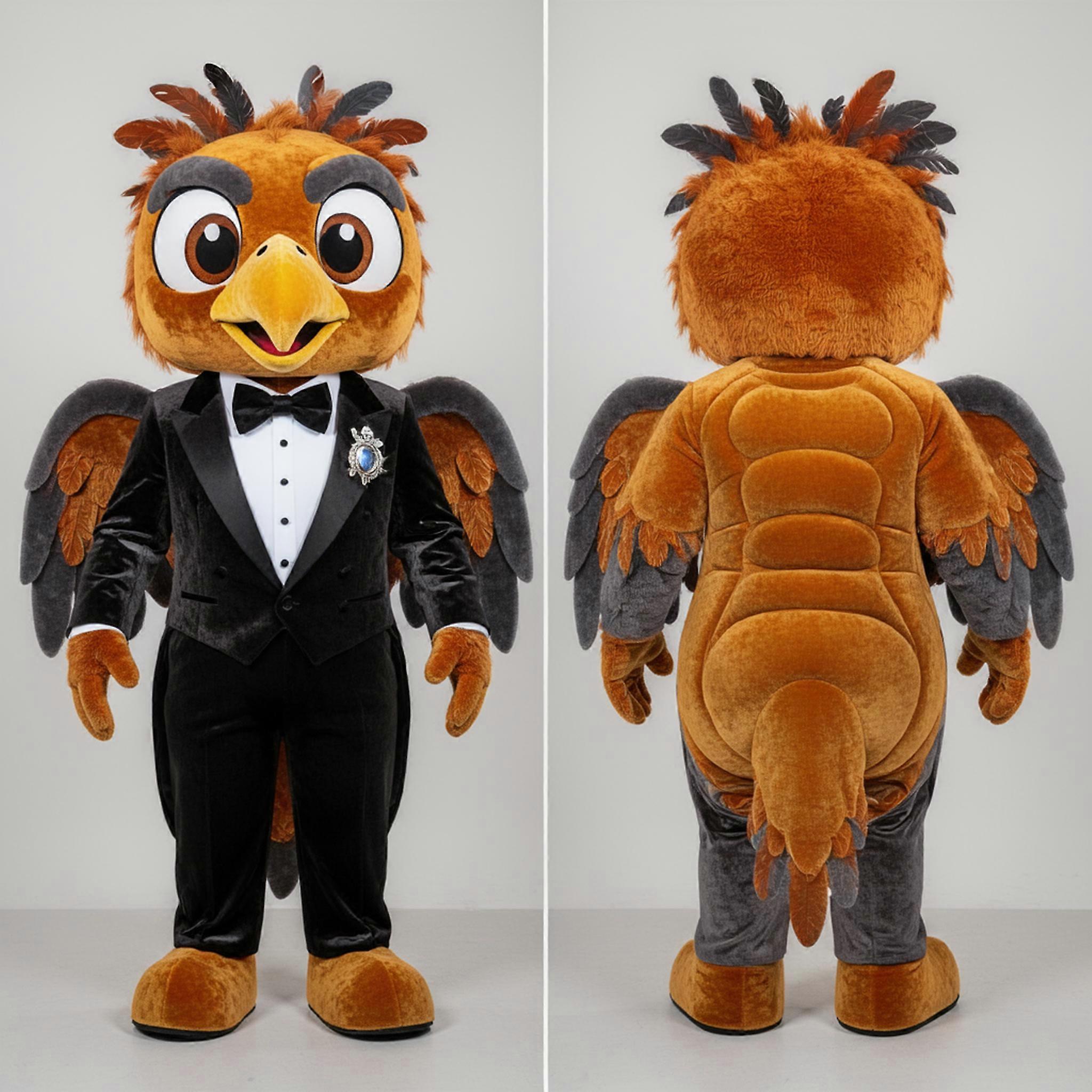 MASTICOT Rust Velvety Harpy Mascot