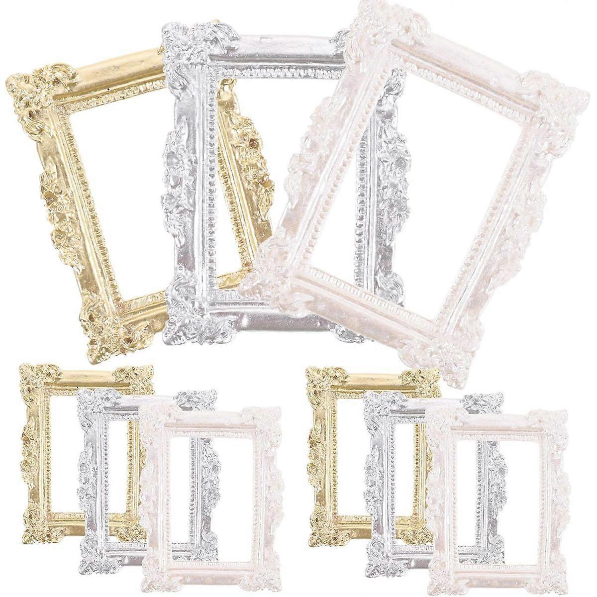 Decorative Craft Set Mini Vintage Photo Frames 9pcs