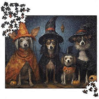 Halloween Jigsaw puzzle Dog Costume Fall Pet Puppy Gift ZRC1881