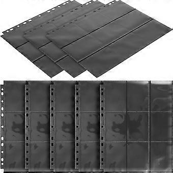 Card Binder Sleeves for Game Cards Pages with 50Pcs Storage Holders in Black