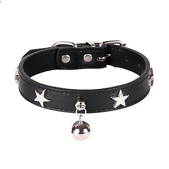 Veeki Dog Collar With Bell And Star Studs,dog Necklace For Cat Puppy Small Medium Large Dog Collar Pet Collar Adjustable Length Xs