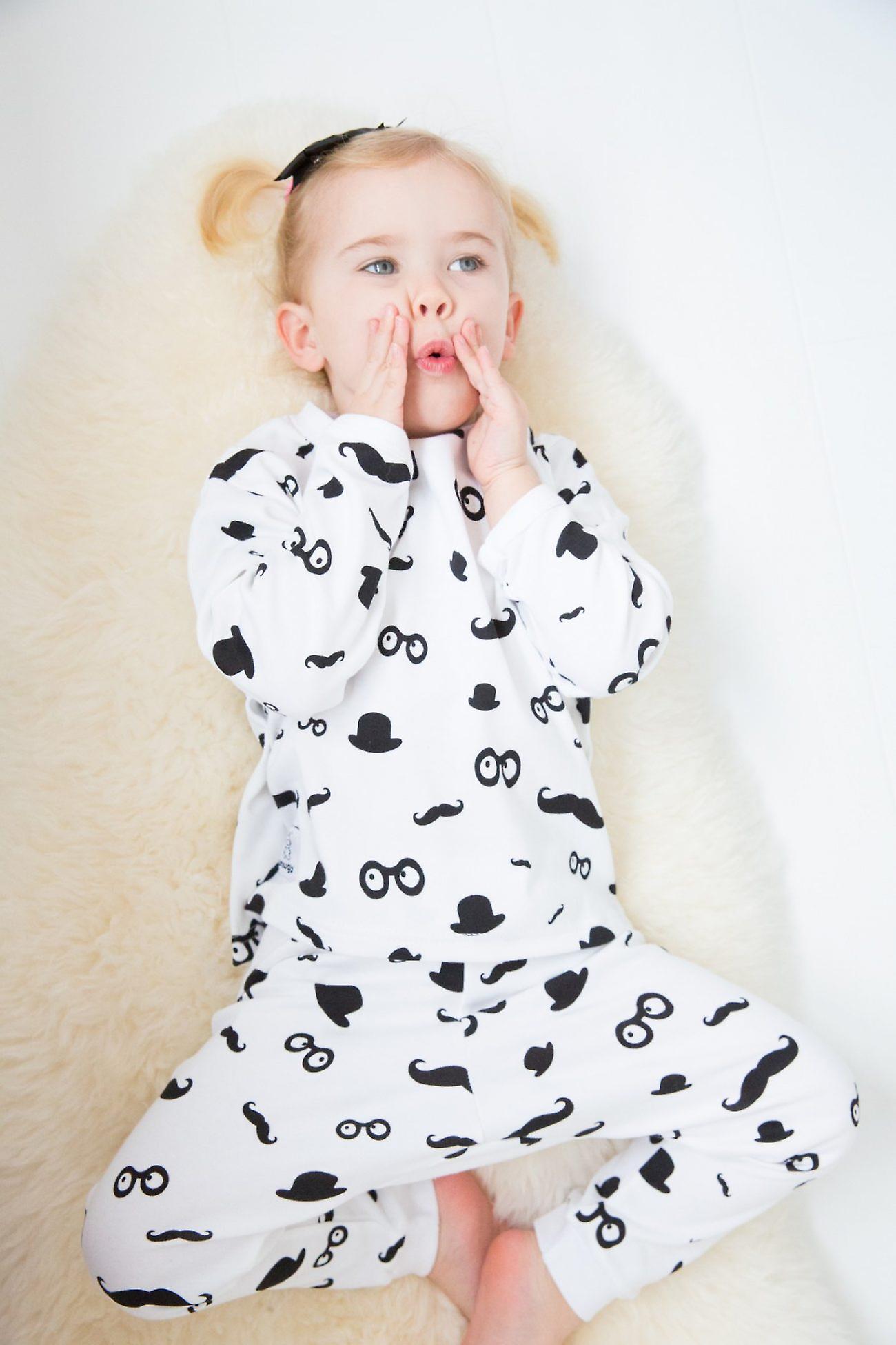 Moustache Pattern Kids Pyjamas