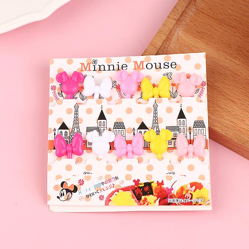 10pcs Children Fruit Forks Dessert Toothpicks Reusable Lunch Buffet Picks Stick