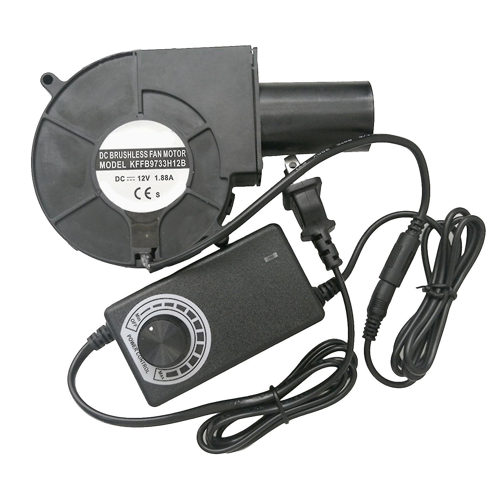 9733 Blower Fan Air Blower High Speed Dc 12v Turbo Centrifugal Fan With Variable Speed Controller compatible Oil Stove Bbq-O