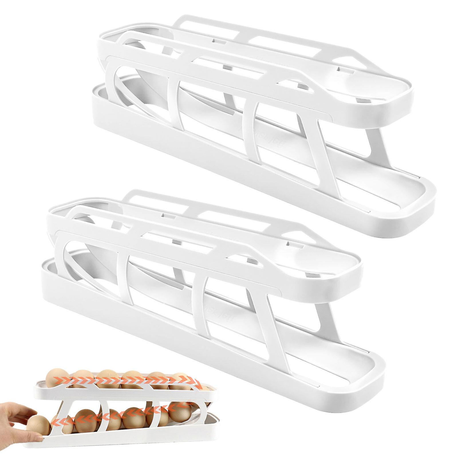 Promotion Refrigerator Egg Dispenser Egg Dispenser Automatic Egg Roller Refrigerator Rolling Egg Holder Automatically Rolling Egg Storage Container F