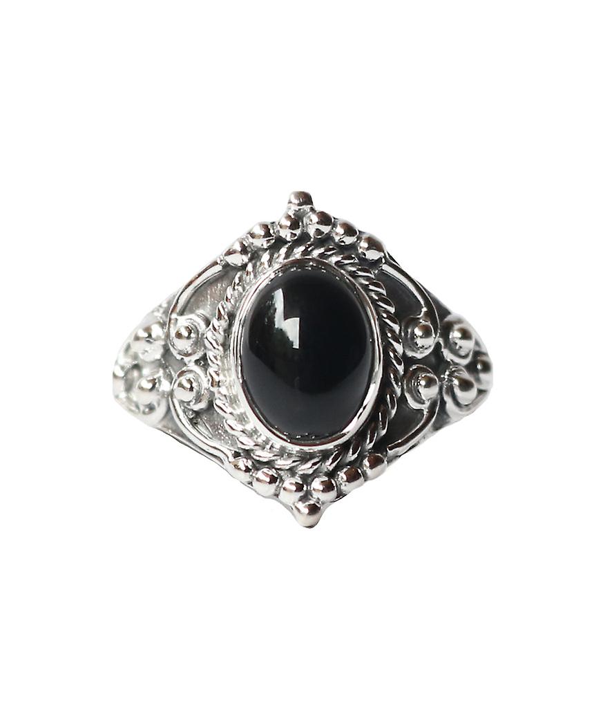 Sterling Silver Oval Silver Ring With Stone 21332