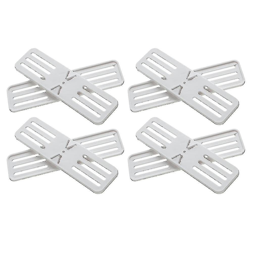 4 Set Traceless Punch Fixing Apparatus Versatile Cable Patch Panel Holder Patch Board Rack Hanging Socket Organizer (white)